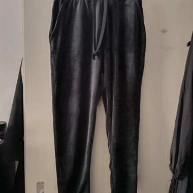 Pantaloni da Allenamento in Velluto Zebra