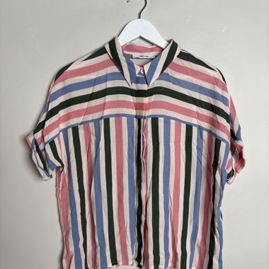 Camicia a righe a maniche corte