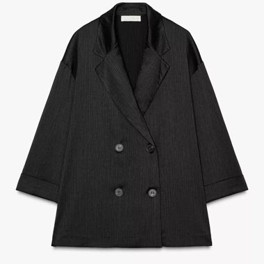 Ensemble pantalon d'été & blazer Zara, noir, taille L