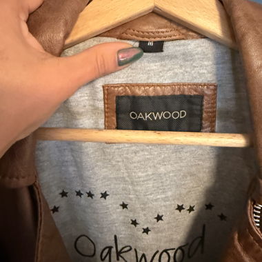 Brown leather jacket size M