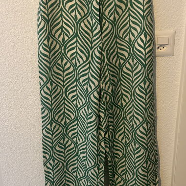 H&M Wide-Leg Trousers Green