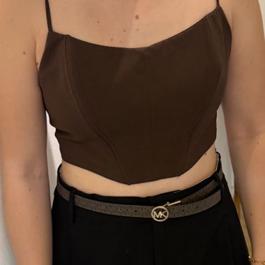 Brown crop top