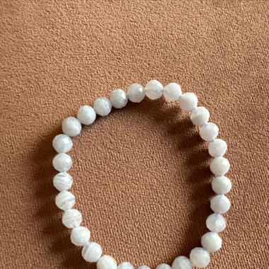Bluelace facetiertes Edelstein Perlen Armband