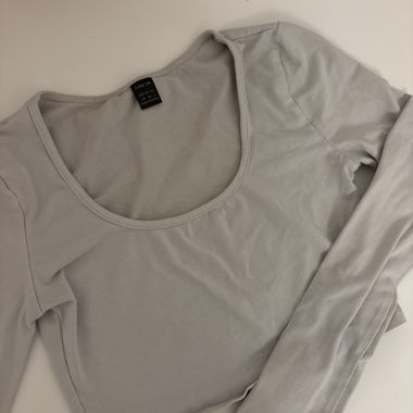 White long-sleeve top