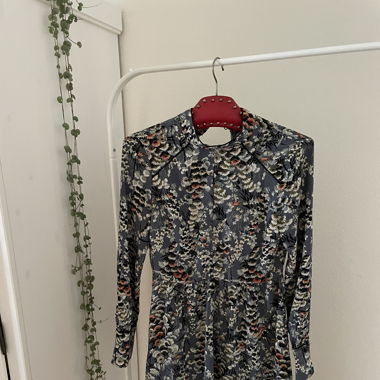 Kleid blau Muster S