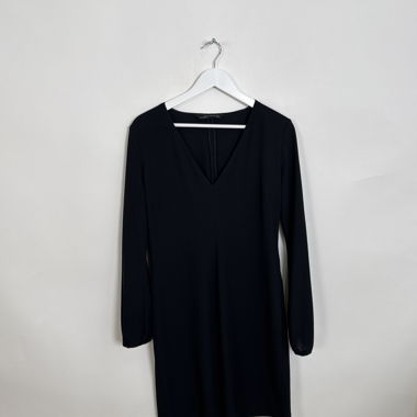 Zara black long-sleeve dress