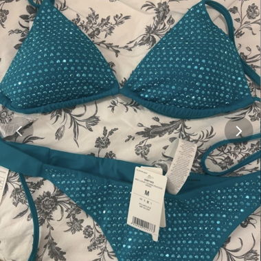 Turquoise Rhinestone Bikini