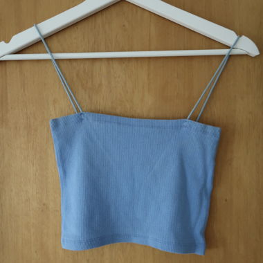 Kurzes Top blau ZARA Grösse M