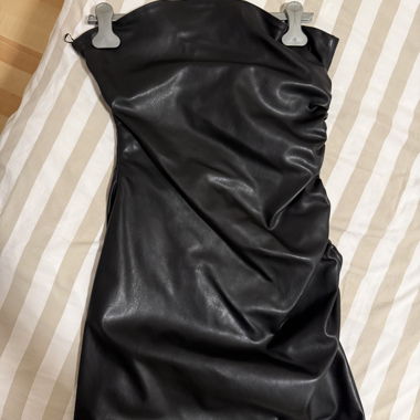 Black Zara Leather Dress, Size L