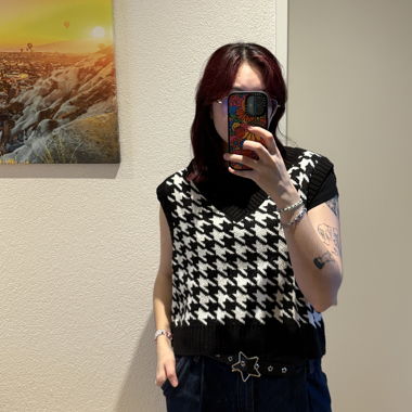 gilet sans manches en maille