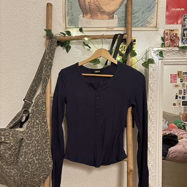 Top henley maniche lunghe CIDER blu navy