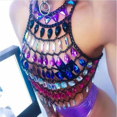 Party top with gems