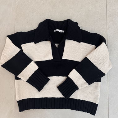ZARA striped knit sweater
