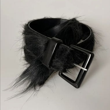 Y2K Fluffy Belt