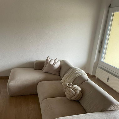 Beiges Ecksofa POGNI von Maison Céphy