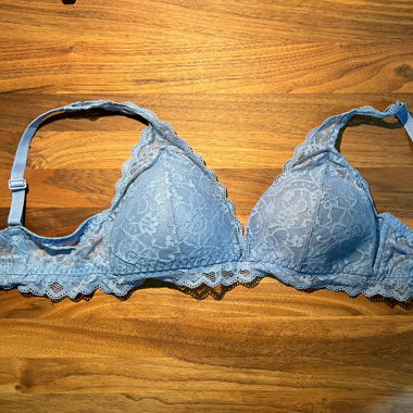 BH blau mit Spitzen