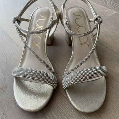 Sommer Sandalen goldig mit Strass