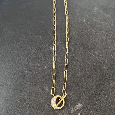 Gold-colored Chain with Pendant