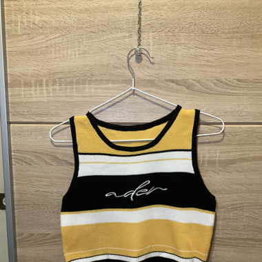 Top jaune et noir 