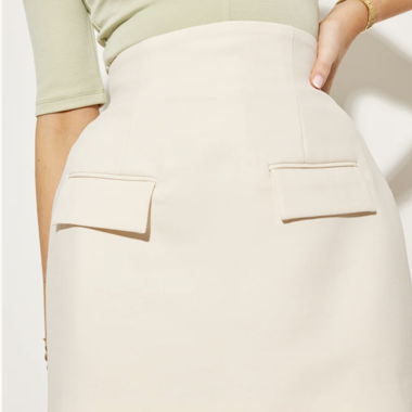 Odd Muse Jupe taille haute ivoire