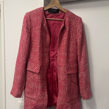 ZARA BASIC pink coat