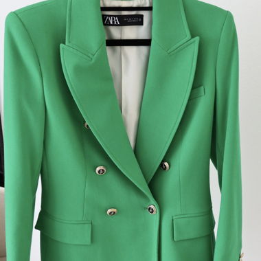  ZARA - Blazer doppiopetto verde taglia S