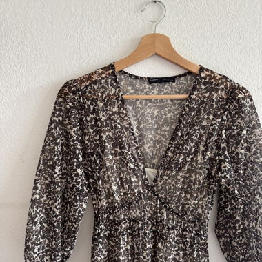Robe midi à imprimé floral