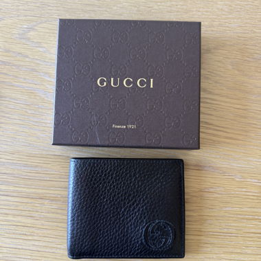 Gucci – Portefeuille en cuir noir