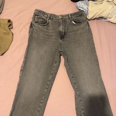 Pantalon évasé vintage à bord brut 