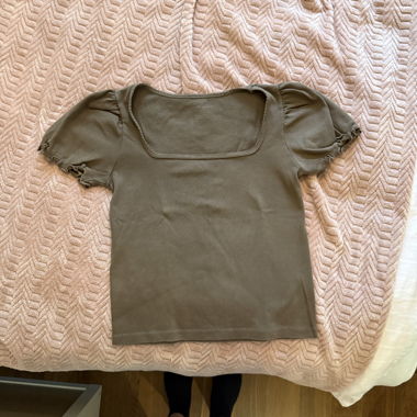 Square Neck Puff Sleeve Top