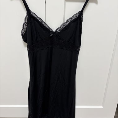 Black lace negligee