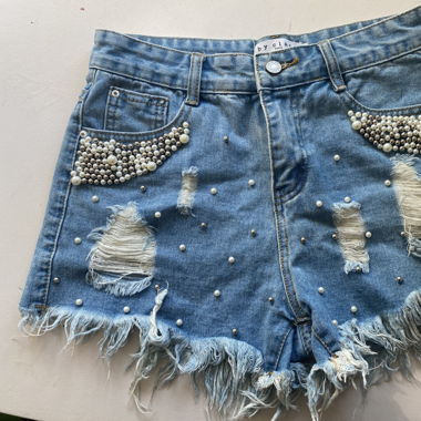 Hotpants mit Perlen Grösse M