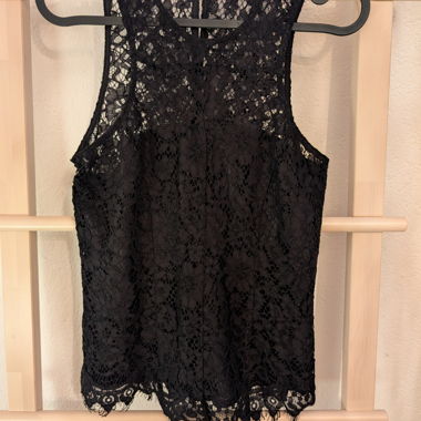 Top en dentelle noir BEL AIR