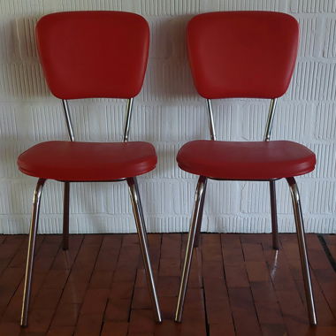 Stuhl Retro Rot