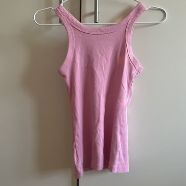 Pink Ribbed Tank Top