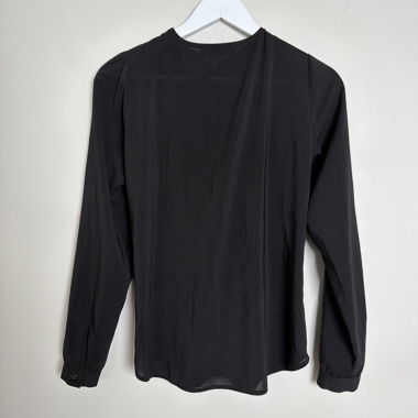 Camicia/blusa nera con zip frontale