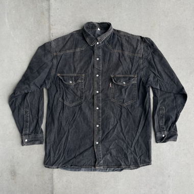 Chemise en denim noire