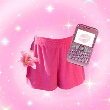 Pink Terry Cloth Shorts