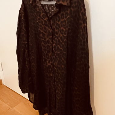 Camicia oversize stampa leopardo