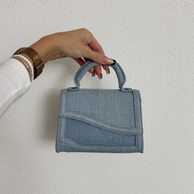 ZARA Handtasche in Jeans-Optik