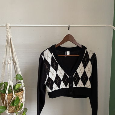 Croptop Strickjacke 