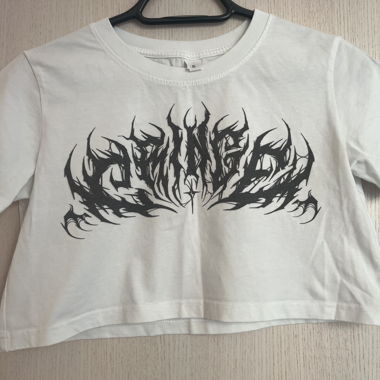 Cropped metal tshirt