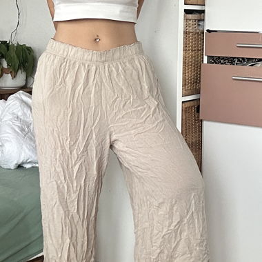 Pantaloni Larghi in Tessuto