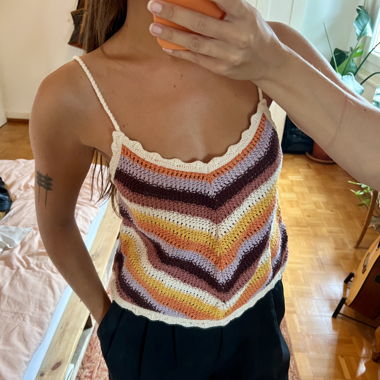 Crochet colorful top 