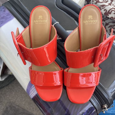 Sandali Navyboot con tacco rossi