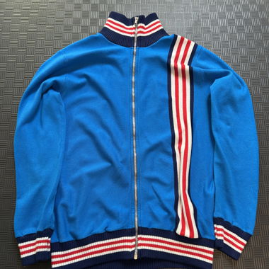 Blau Weis Rote vintage jacke