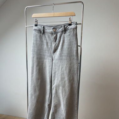 Wide fit & High waist Jeans hellgrau