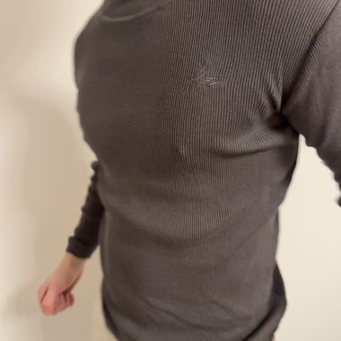 Pull col roulé KIEZ gris M