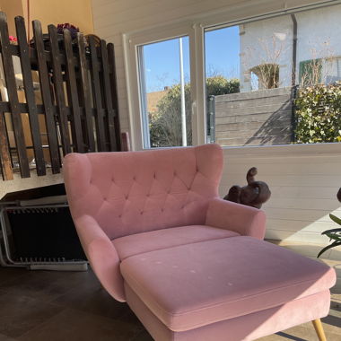 Fauteuil rose 