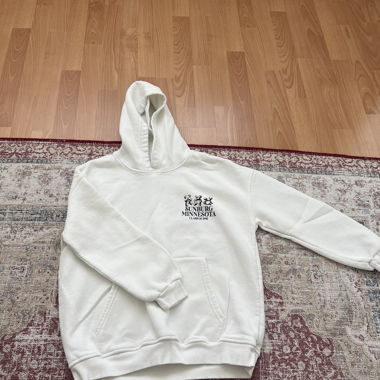 Weisser Hoodie Sunburg Minnesota